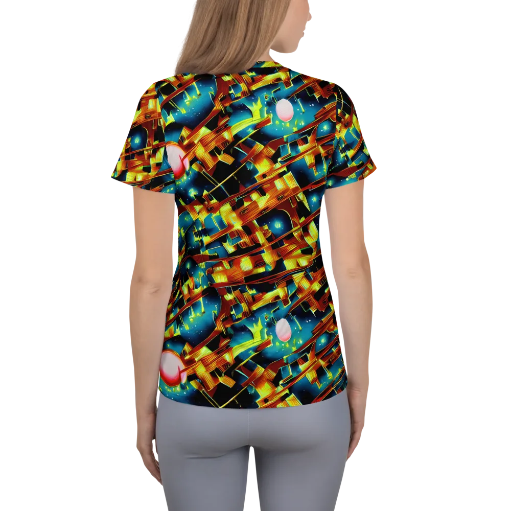 Solar Machina on Women's Athletic T-Shirt — Back