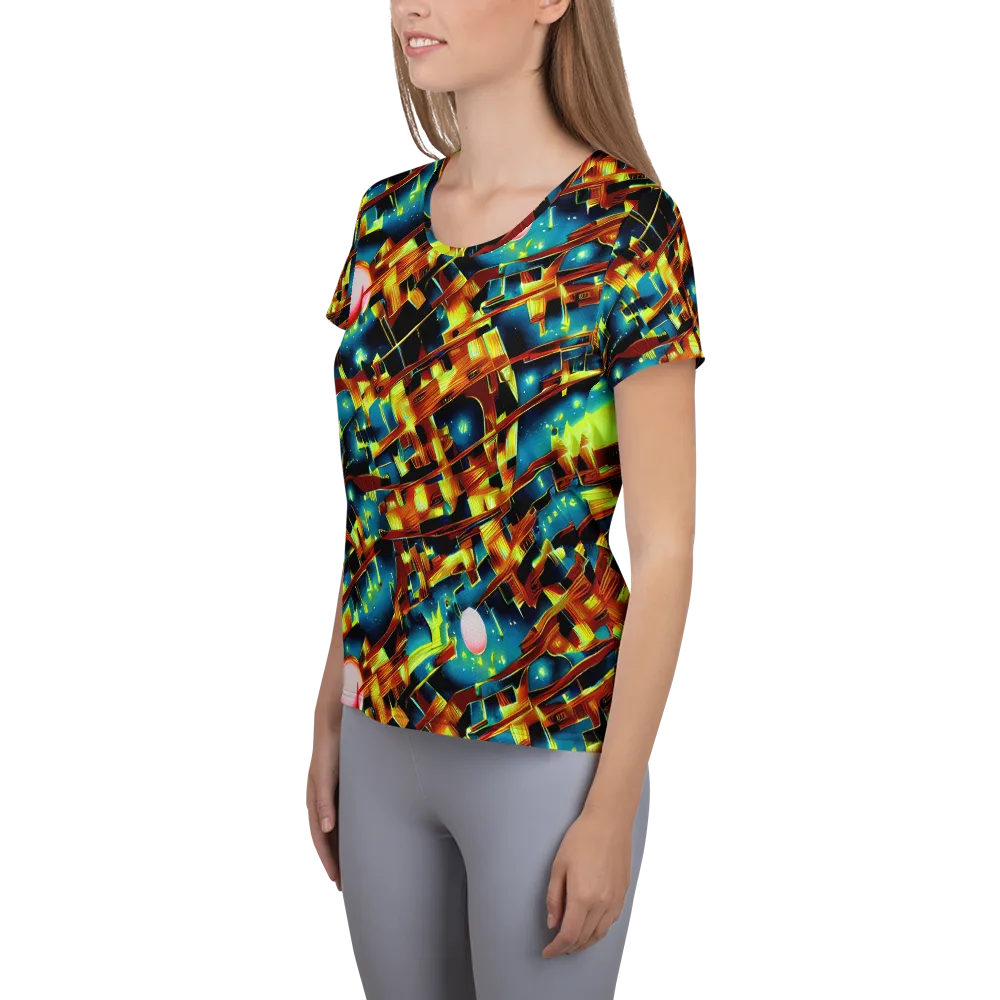 Solar Machina on Women's Athletic T-Shirt — Left