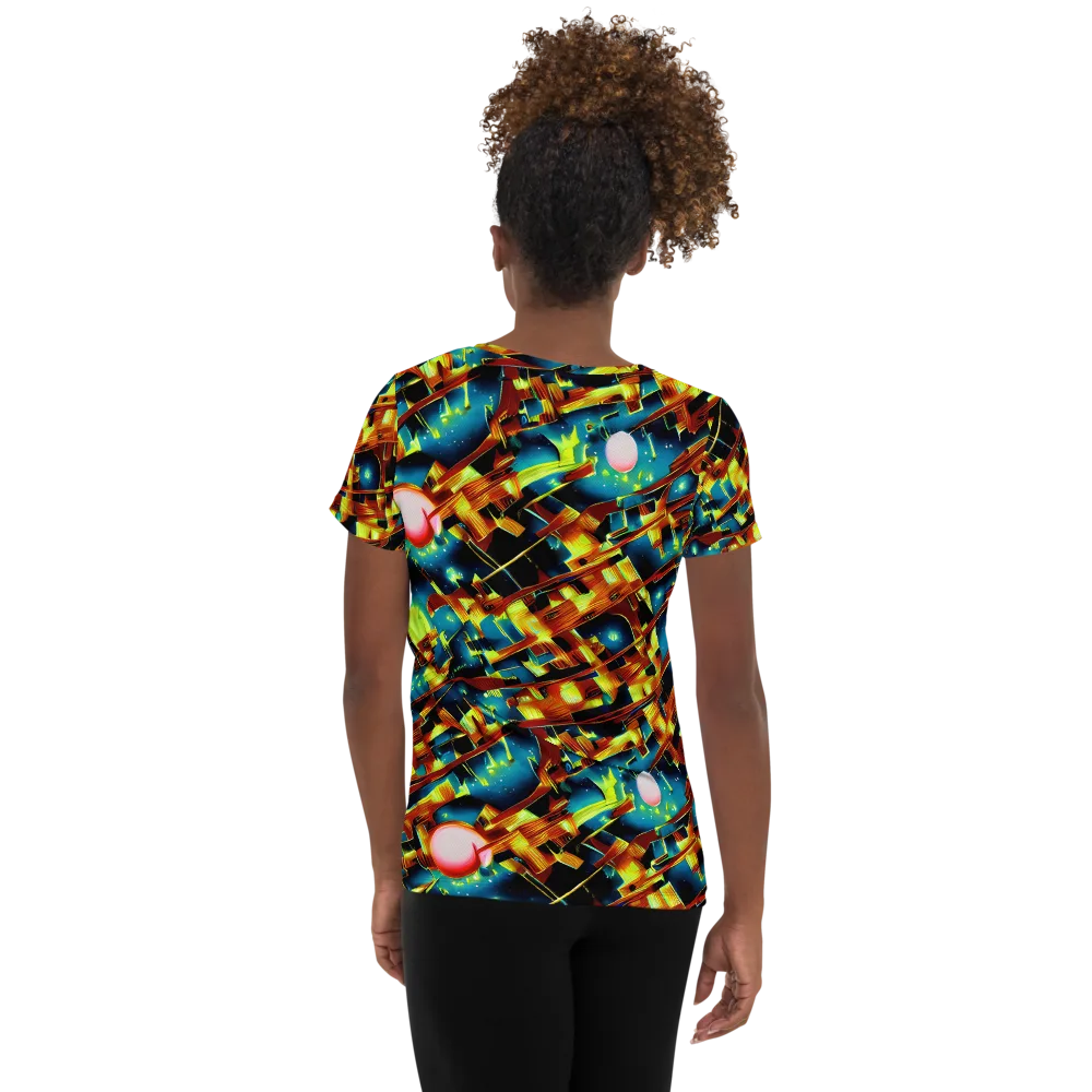 Solar Machina on Women's Athletic T-Shirt — Back