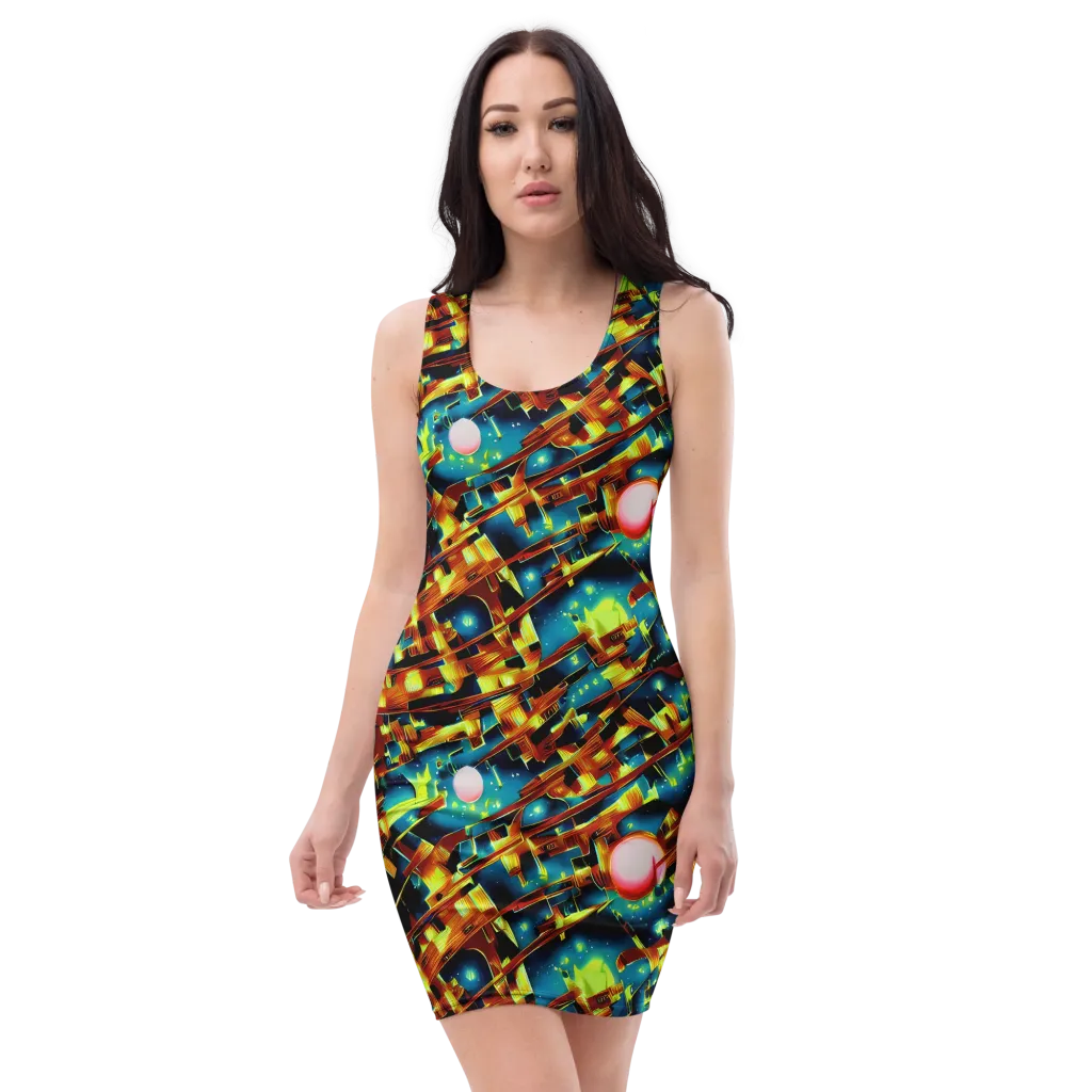 Solar Machina on Bodycon Dress — Front