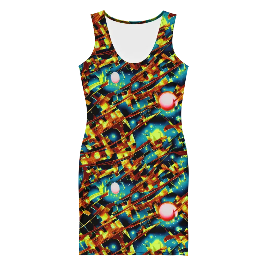 Solar Machina on Bodycon Dress — Front