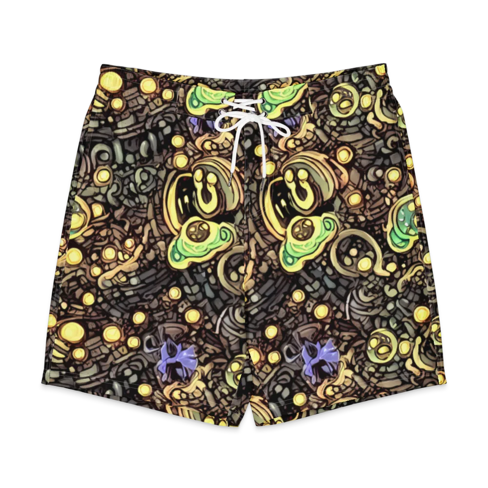 Gilded Circuit on Men's Board Shorts — Front