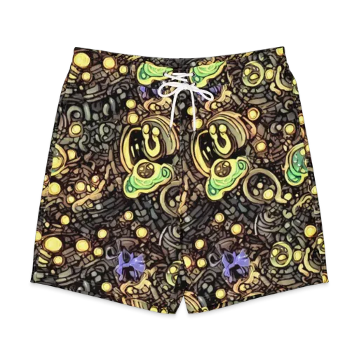 Gilded Circuit on a Men's Board Shorts