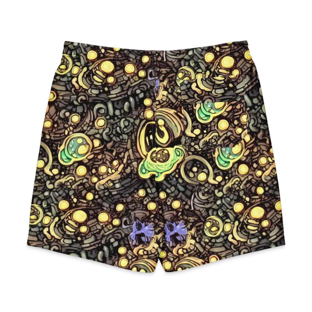 Gilded Circuit on Men's Board Shorts — Back