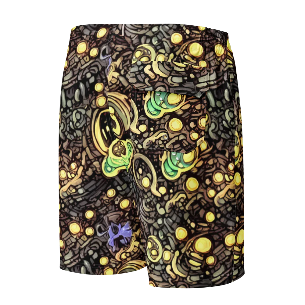 Gilded Circuit on Men's Board Shorts — Back