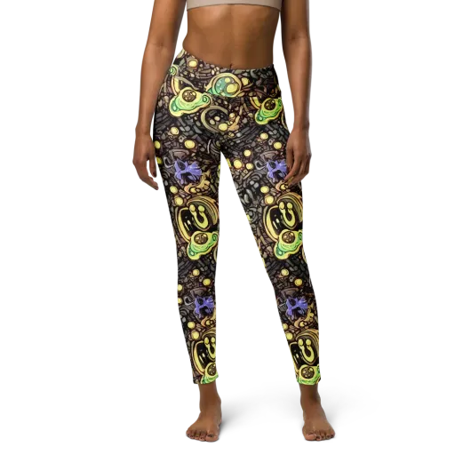 Gilded Circuit on a Yoga Leggings