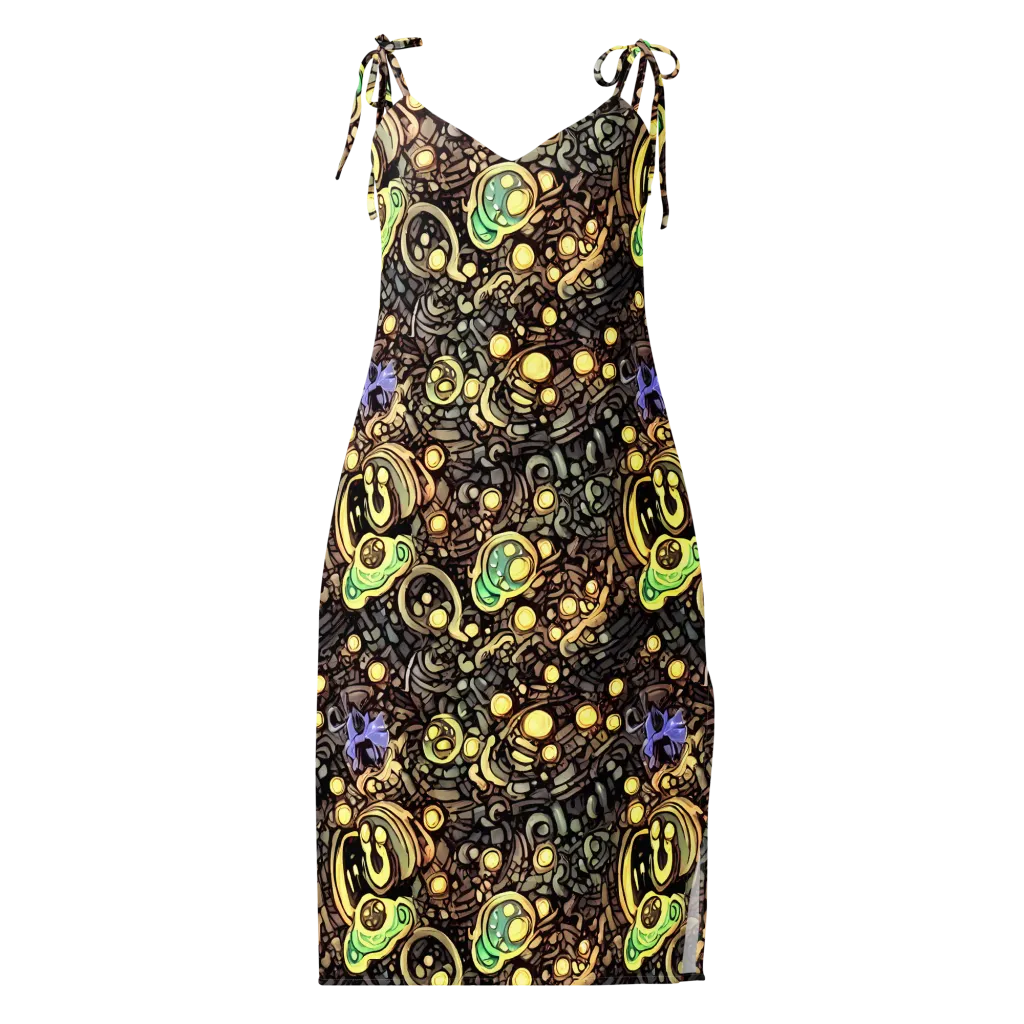 Gilded Circuit on Slip Dress — Front