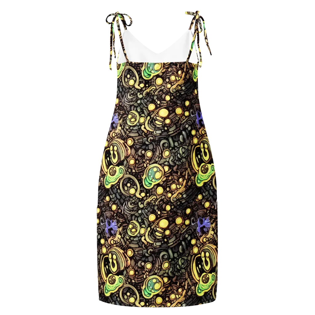 Gilded Circuit on Slip Dress — Back