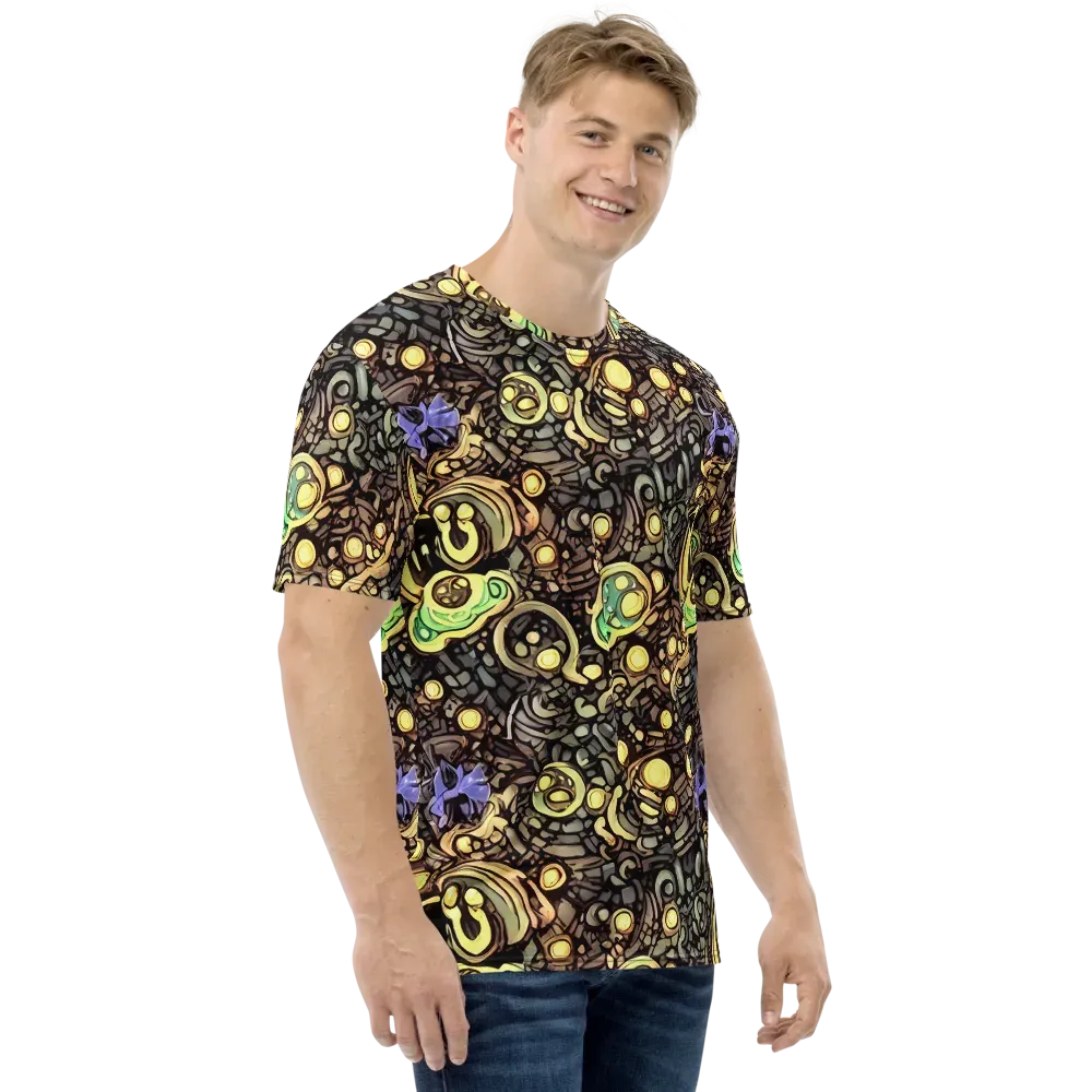Gilded Circuit on Men's Crew Neck T-Shirt — Right
