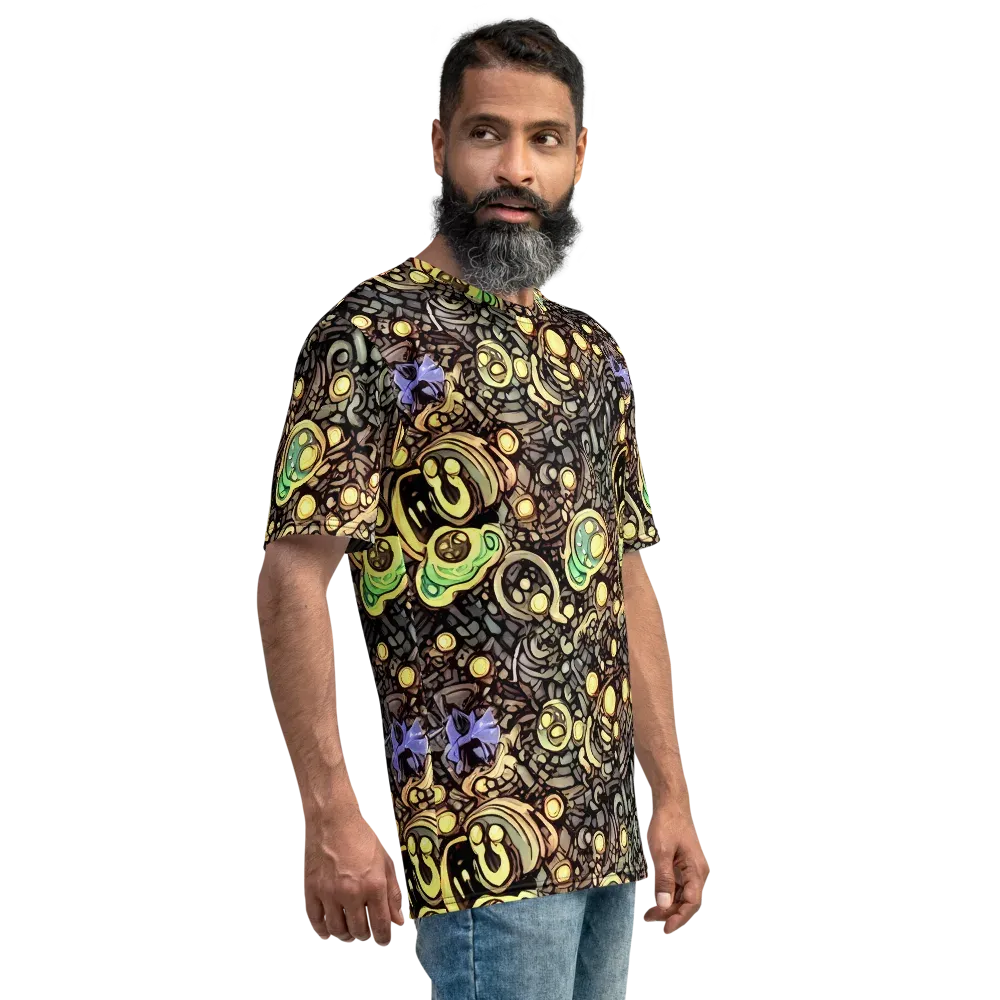 Gilded Circuit on Men's Crew Neck T-Shirt — Right
