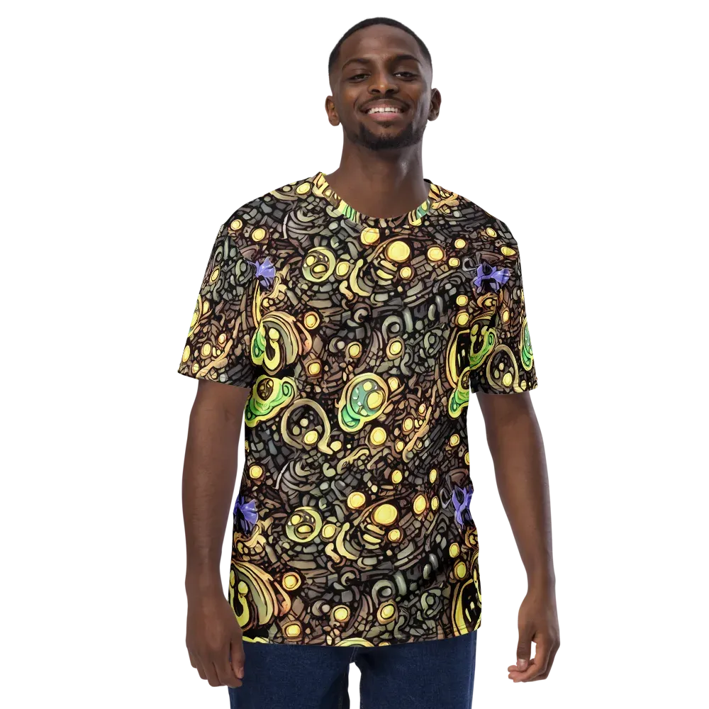 Gilded Circuit on Men's Crew Neck T-Shirt — Front