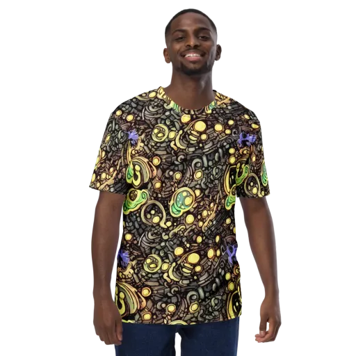 Gilded Circuit on a Men's Crew Neck T-Shirt
