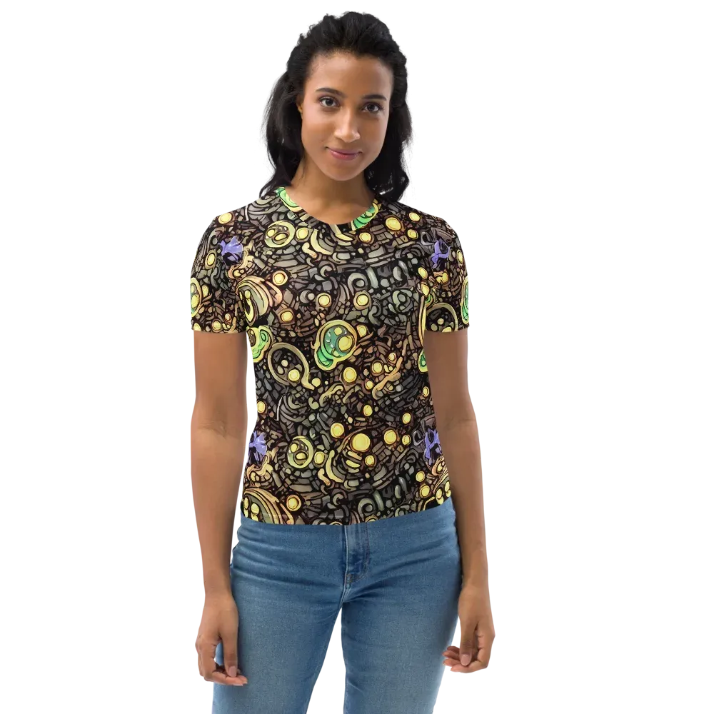 Gilded Circuit on Women's Crew Neck T-Shirt — Front