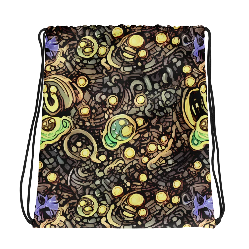 Gilded Circuit on Drawstring Bag — Photo