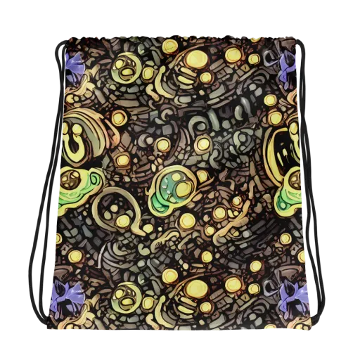 Gilded Circuit on a Drawstring Bag
