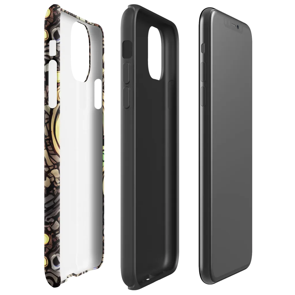 Gilded Circuit on Tough Case for iPhone® — Right