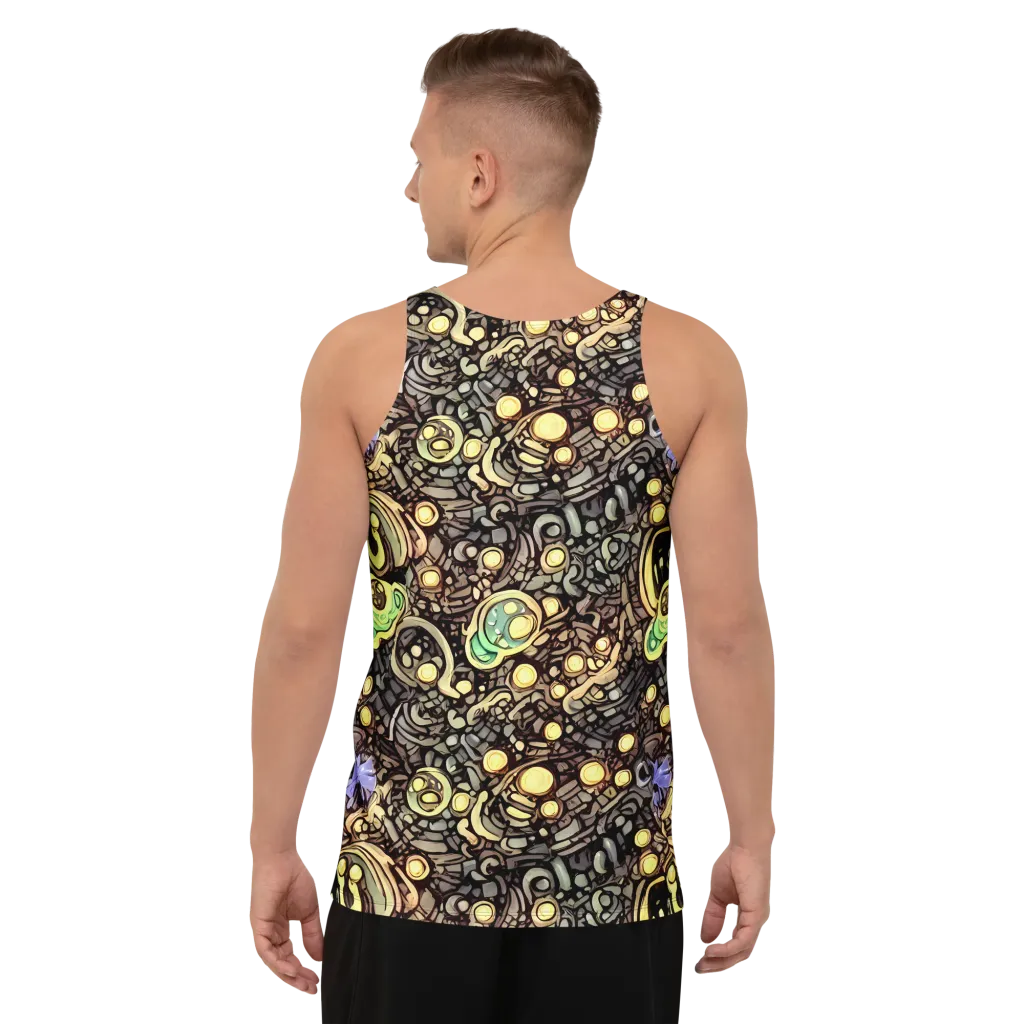 Gilded Circuit on Men's Tank Top — Back