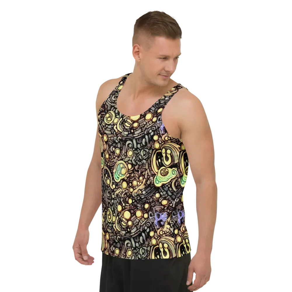Gilded Circuit on Men's Tank Top — Left Front