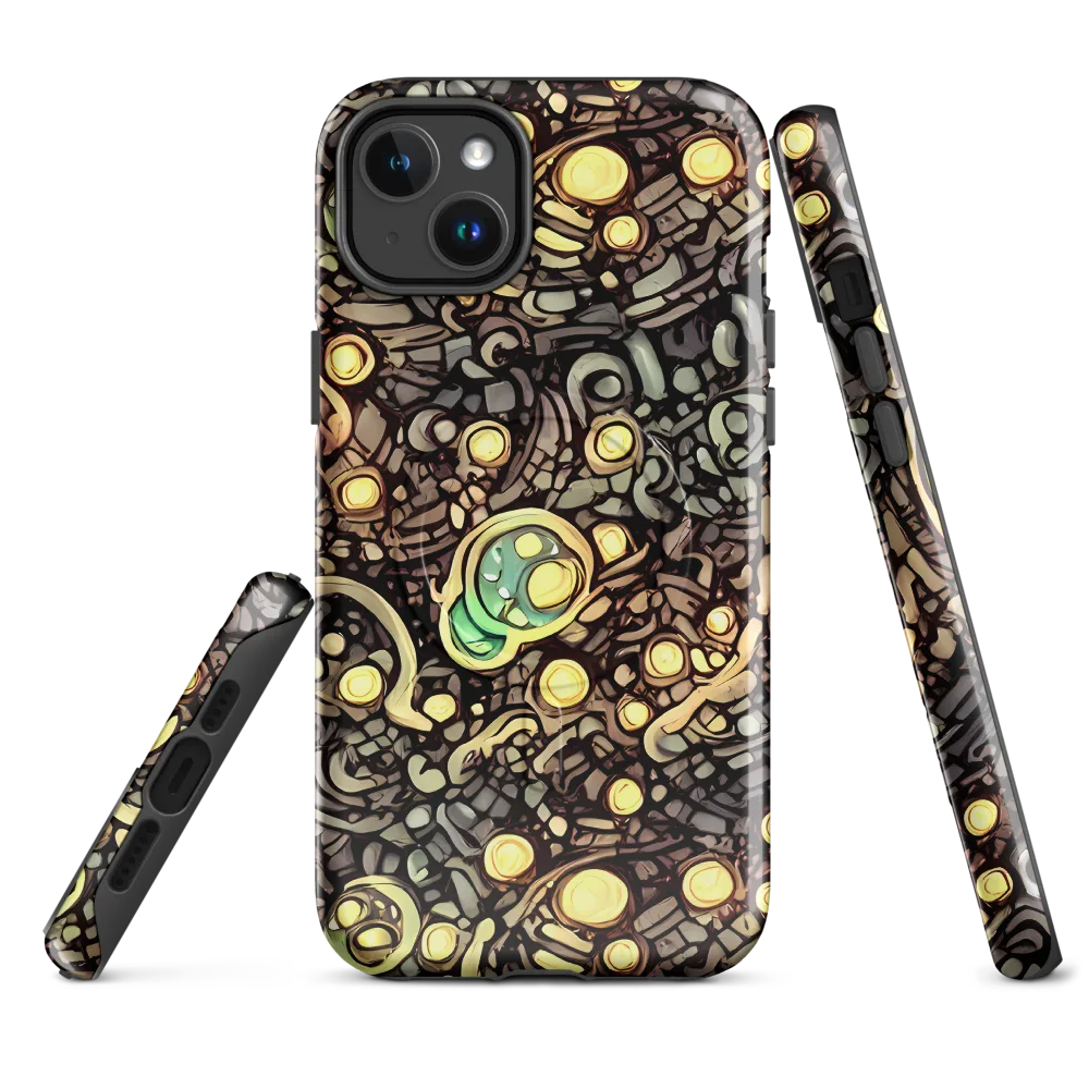Gilded Circuit on MagSafe Tough Case for iPhone® — Front