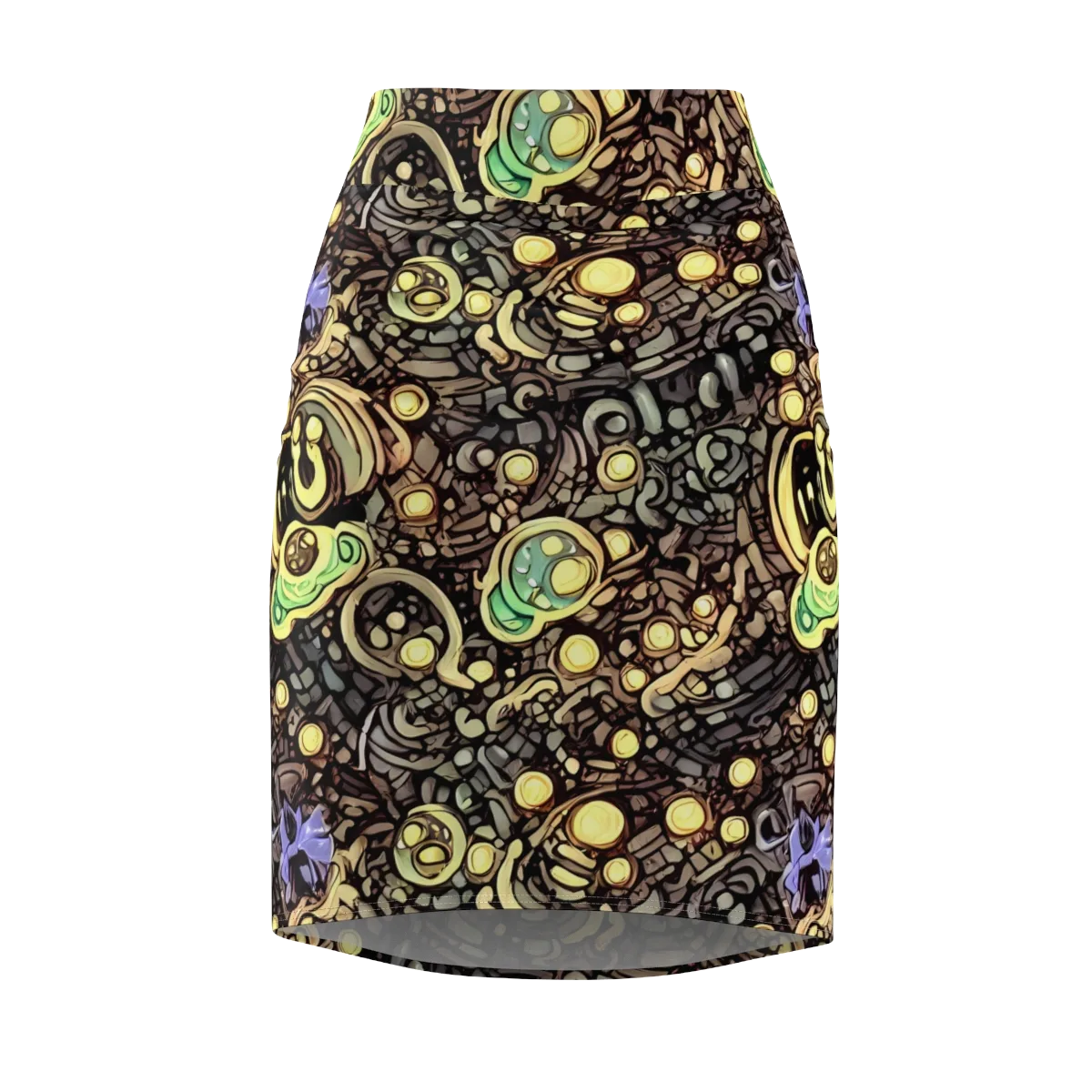 Gilded Circuit on Pencil Skirt — Front
