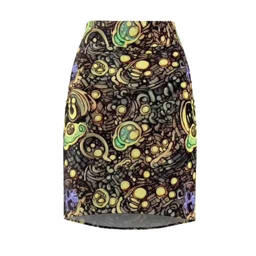 Gilded Circuit on a Pencil Skirt