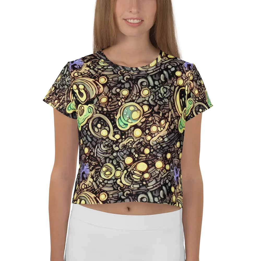 Gilded Circuit on Crop Tee — Front