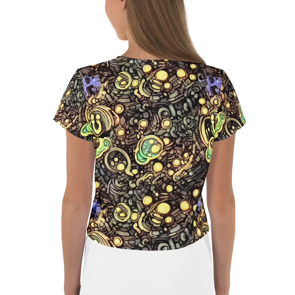 Gilded Circuit on Crop Tee — Back