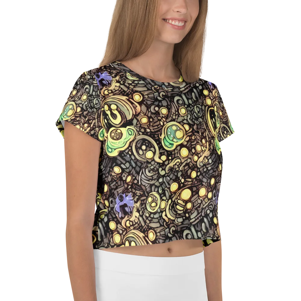 Gilded Circuit on Crop Tee — Right