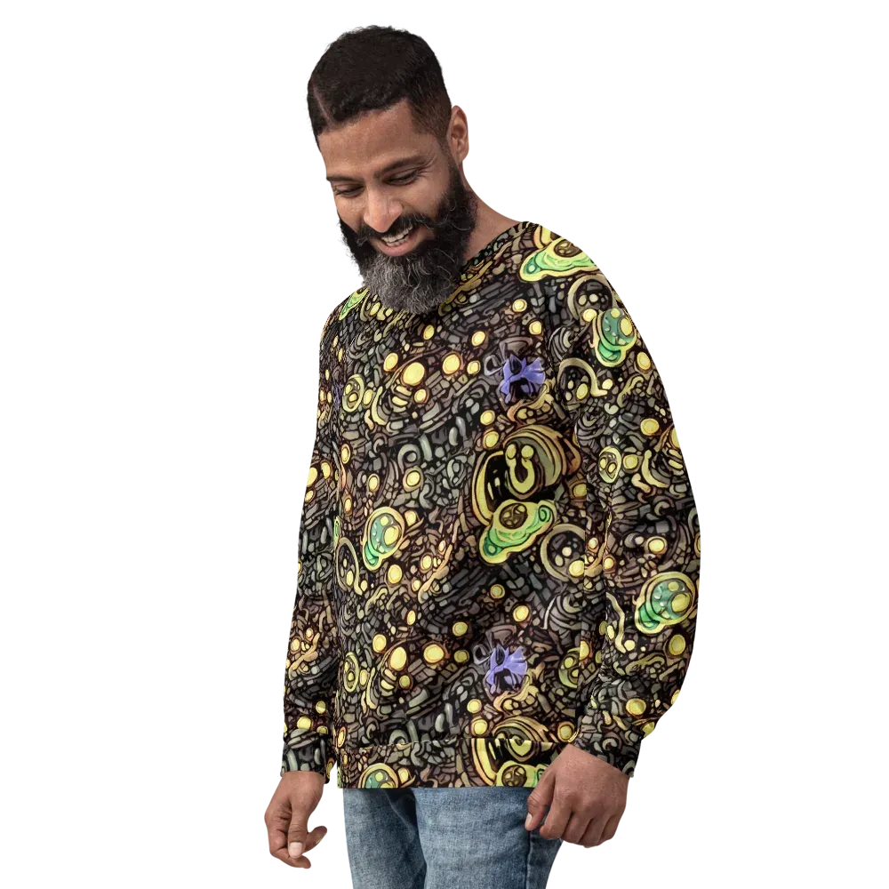 Gilded Circuit on Sweatshirt — Left Front