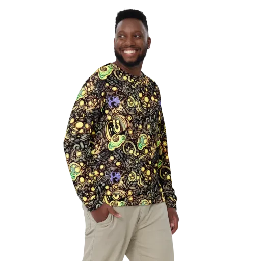Gilded Circuit on a Sweatshirt
