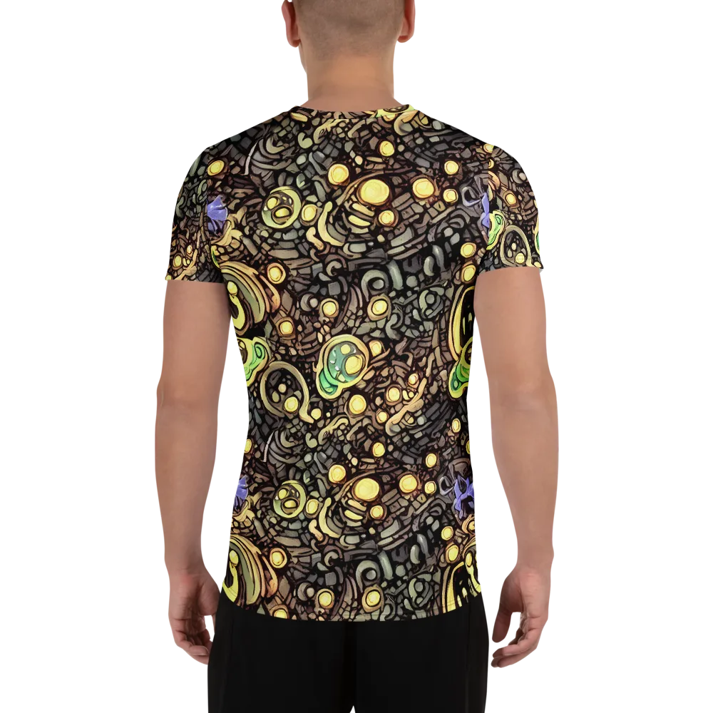 Gilded Circuit on Men's Athletic T-Shirt — Back
