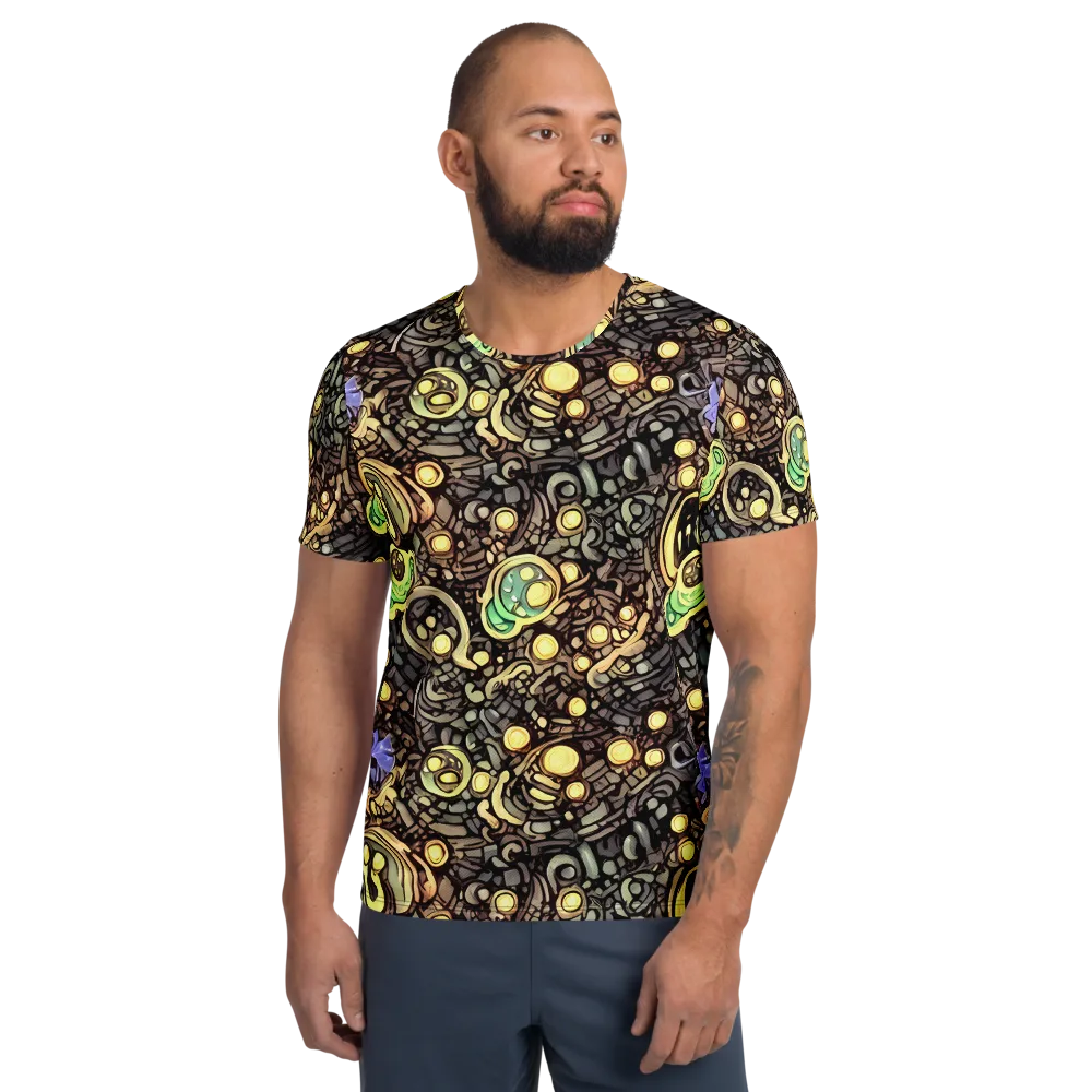 Gilded Circuit on Men's Athletic T-Shirt — Front