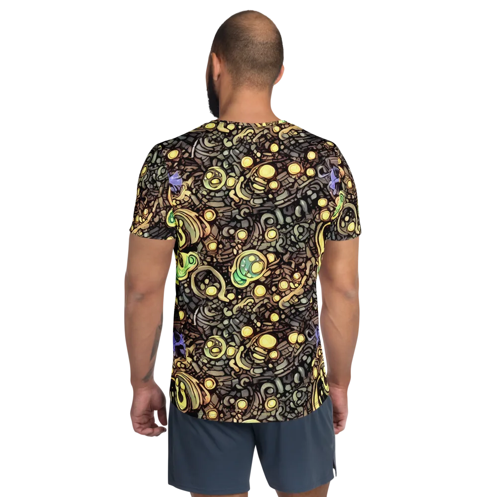 Gilded Circuit on Men's Athletic T-Shirt — Back
