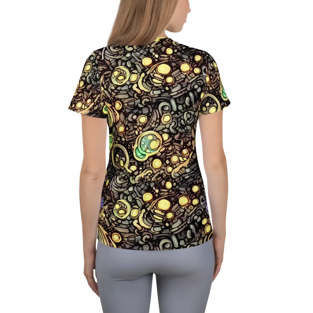 Gilded Circuit on Women's Athletic T-Shirt — Back