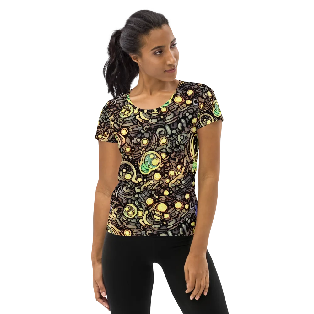 Gilded Circuit on Women's Athletic T-Shirt — Front