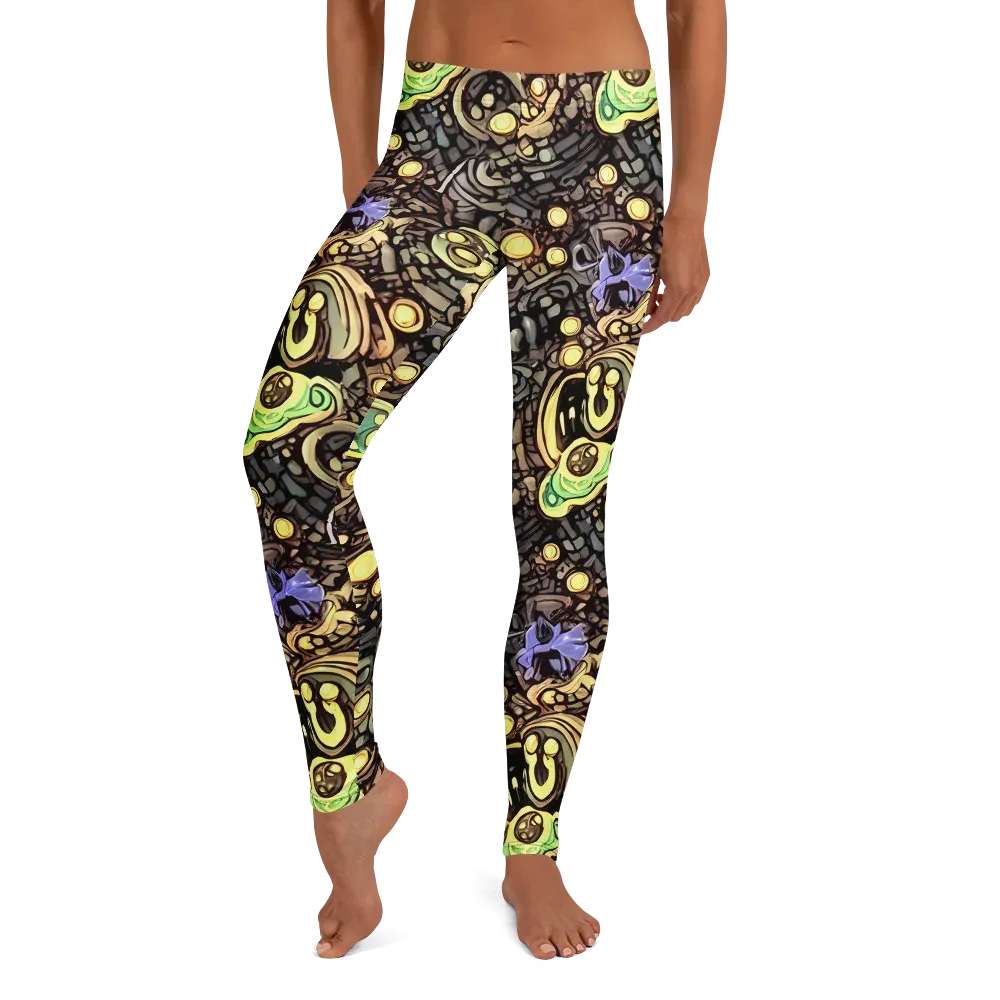 Gilded Circuit on Leggings — Front