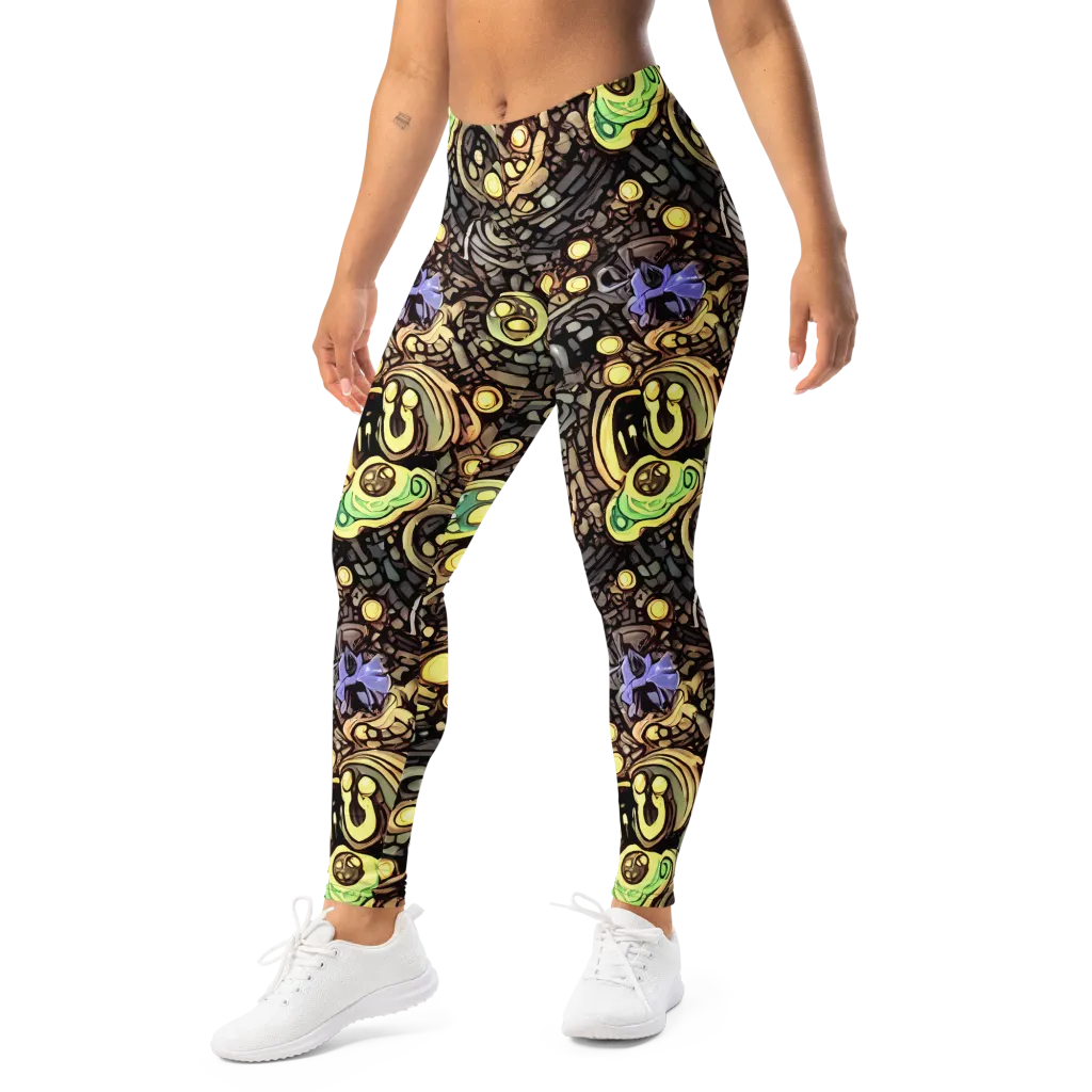 Gilded Circuit on Leggings — Left Front