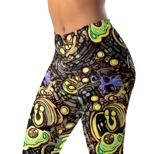 Gilded Circuit on a Leggings