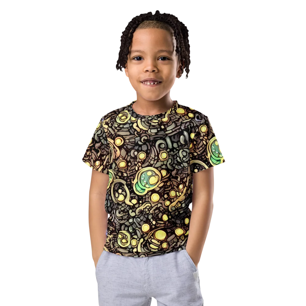 Gilded Circuit on Kids Crew Neck T-Shirt — Front