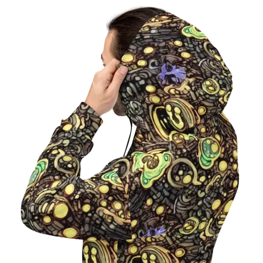 Gilded Circuit on a Hoodie