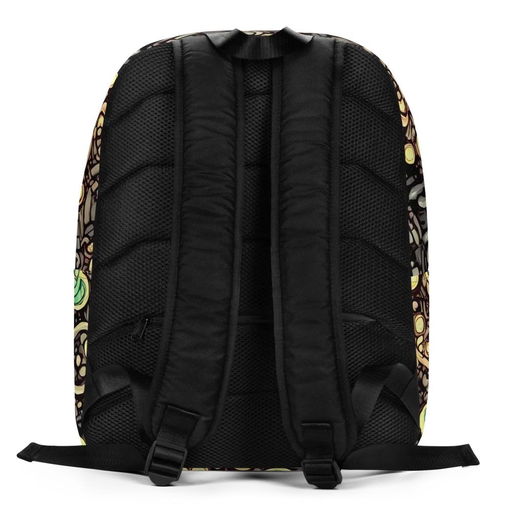 Gilded Circuit on Minimalist Backpack — Back
