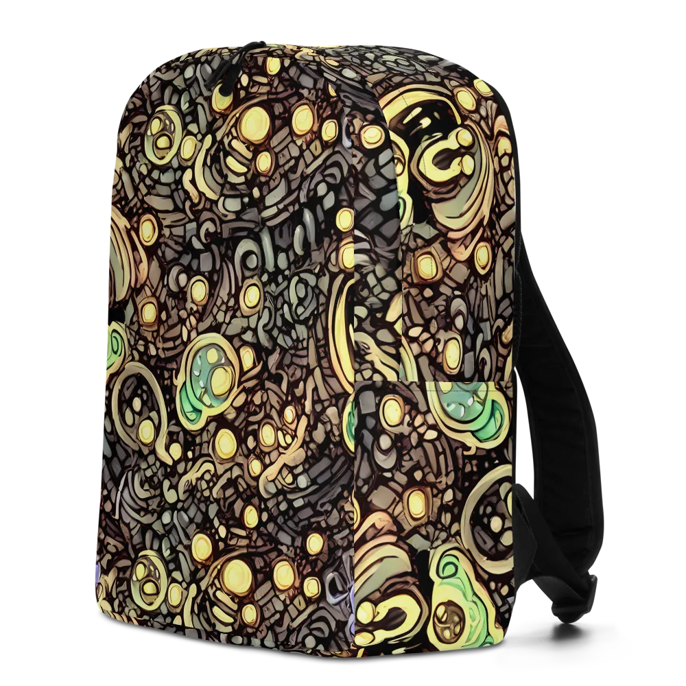 Gilded Circuit on Minimalist Backpack — Left