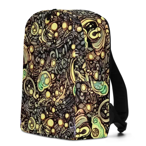 Gilded Circuit on a Minimalist Backpack