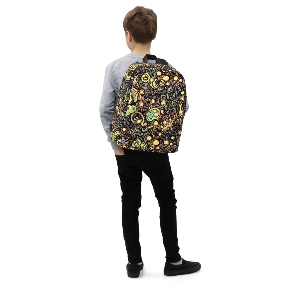 Gilded Circuit on Minimalist Backpack — Right Front