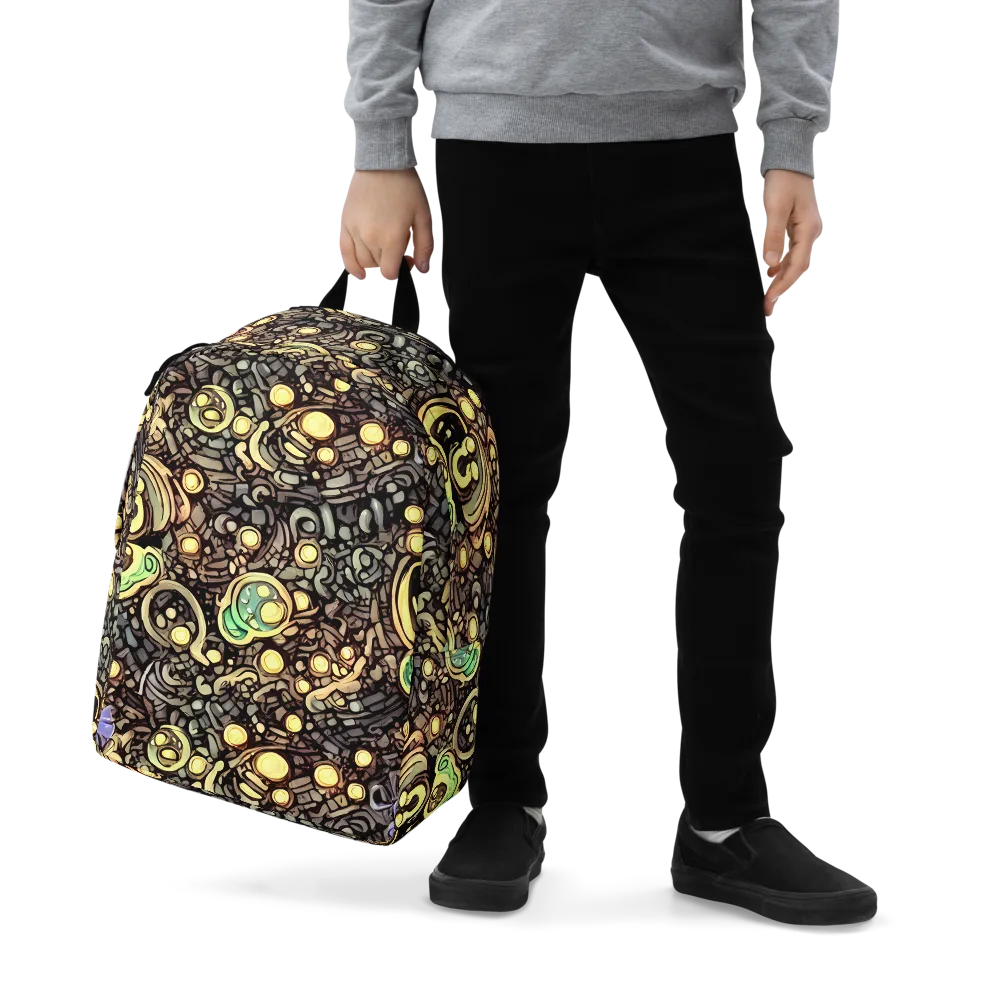 Gilded Circuit on Minimalist Backpack — Zoomed-in