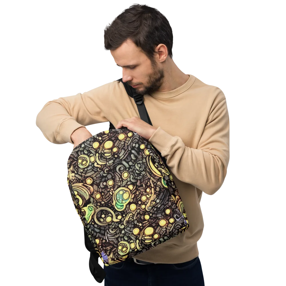 Gilded Circuit on Minimalist Backpack — Front
