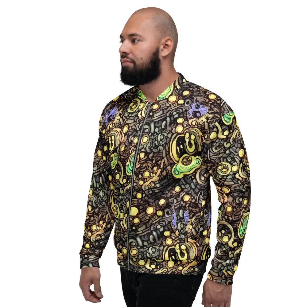 Gilded Circuit on Bomber Jacket — Left