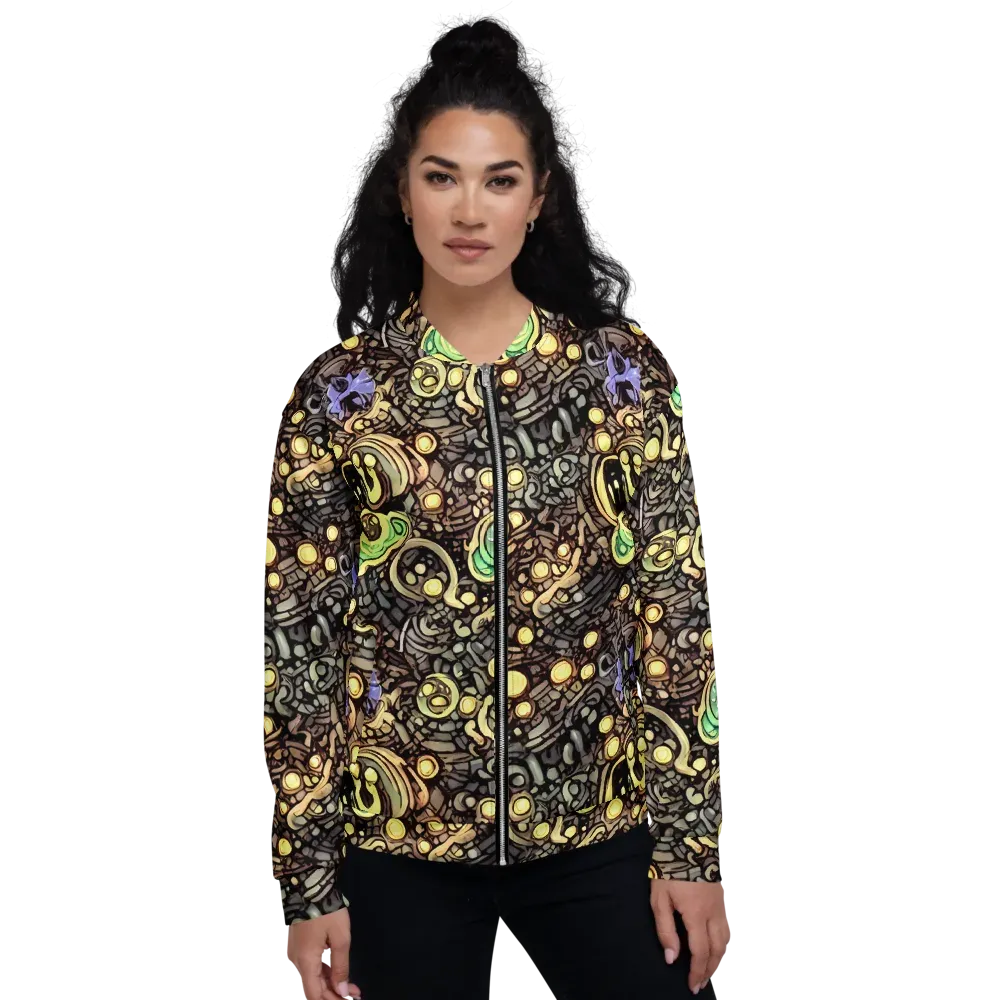 Gilded Circuit on Bomber Jacket — Front