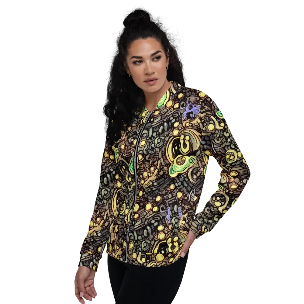 Gilded Circuit on Bomber Jacket — Left