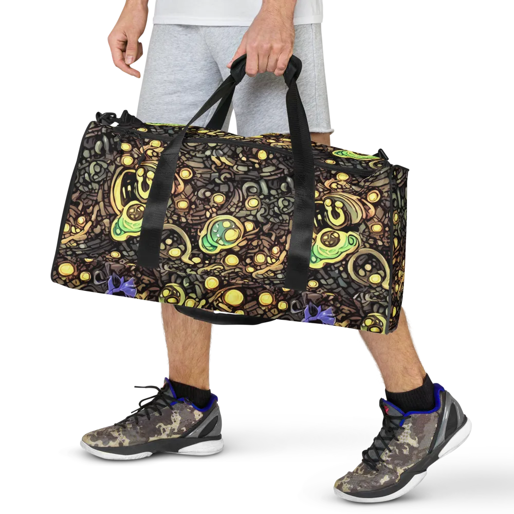 Gilded Circuit on Duffle Bag — Front